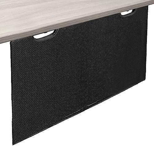 VIVO Black 30 inch Under Desk Privacy and Cable Management Organizer Sleeve, Wire Hider Kit Panel System, DESK-SKIRT-30 - size: 30" Panel
