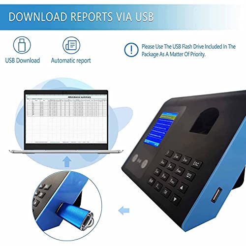 Time Clocks for Employees Small Business with Face Recognition, Finger Scan, Password in One, Biometric Fingerprint Time Attendance Machine, Offline Intelligent Terminal Clock Machine,220V - color: 220V