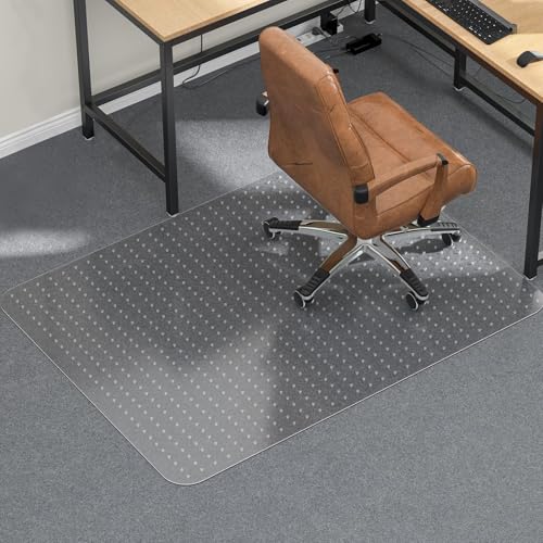 Tonaus Office Chair Mat for Carpet 60"x48" for Low Pile Carpets, Rectangle - size: 48" x 60" Rectangular