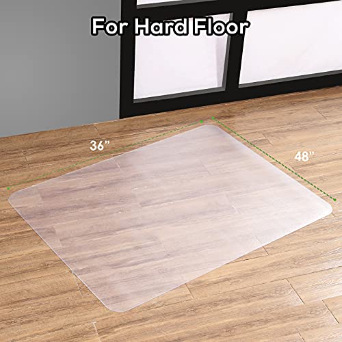 Chair Mat for Hardwood Floor Mat Office and Home Use Thick and Sturdy Transparent Desk Chair Mat Size 36" X 48" Office Clear Chair Mat - size: 36" x 48" Rectangle(For Hardwood Floor)