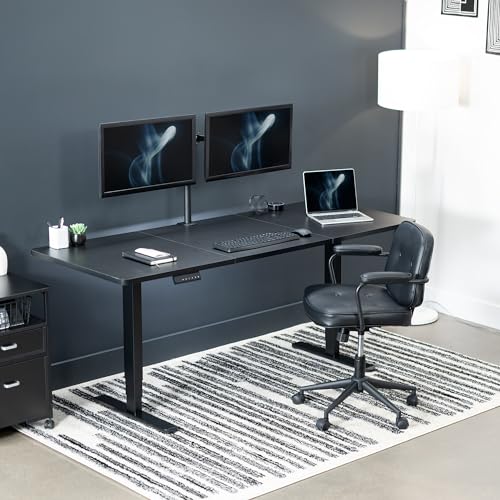 VIVO Black 71 x 30 in Standing Desk, DESK-KIT-2B7B - color: Black Top / Black Frame, size: 71 x 30