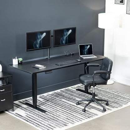 VIVO Black 71 x 30 in Standing Desk, DESK-KIT-2B7B - color: Black Top / Black Frame, size: 71 x 30