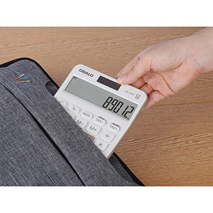 Pendancy Desk Calculator Large Display, 12-Digit, Big Buttons, Tax Keys - color: 130T-Brown, size: Large