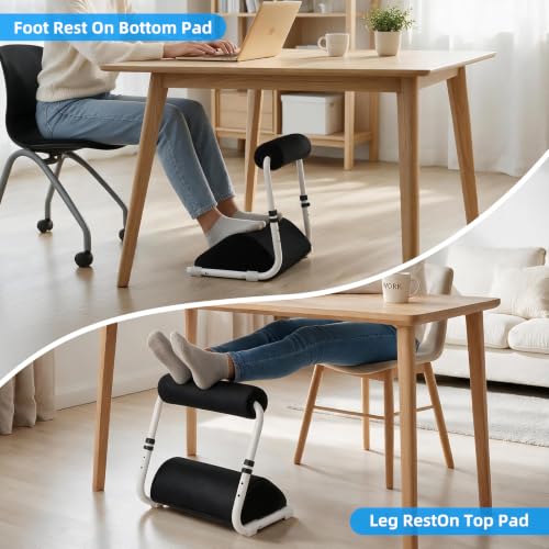 Adjustable Foot Rest Under Desk Footrest Wide Leg Rest 3 Height Positions with Detachable Foam Cushion for Desk Office Gaming Chairs - size: Cylindrical sector