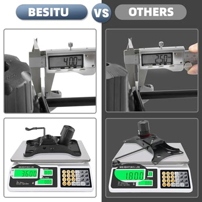Besitu 500Lbs Office Chair Replacement Parts, w/ 6'' x 10.2" Mounting Holes Chair Base Heavy Duty Plate Swivel Tilt Control Seat Mechanism for Executive and Gaming Chairs