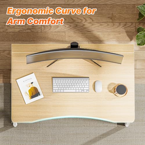 Huuger Folding Desk for Small Spaces, 31.5 Inch Foldable Computer Table - color: Oak, size: 18.9"D X 31.5"W