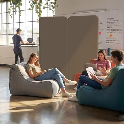 DECOLAB Standing Room Partition, Portable Wall Panel, 29"x65", Taupe - color: Taupe