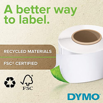 DYMO LW Durable Industrial Labels for LabelWriter Label Printers, White Poly, 1” x 1”, 2 Rolls of 850 (1700 Total) - size: 1" x 1"