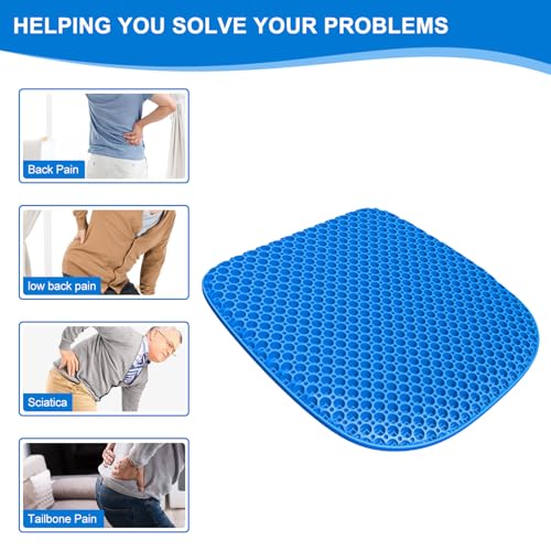 Large Gel Seat Cushion for Long Sitting with Non-Slip Cover,Soft & Breathable,Seat Cushion for Chair,Car,Office,Desk Chair,Wheelchair - size: Medium Size