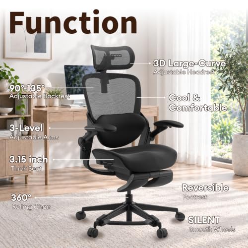 MUSSO E80 Muse Petite Ergonomic Office Chair for Women & Small Frames Black - color: Black