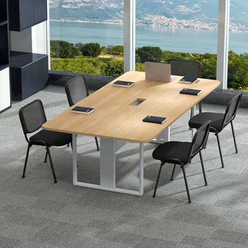 GIANTEX 5-Pack Stackable Waiting Room Chairs, Guest Reception Chair, Black