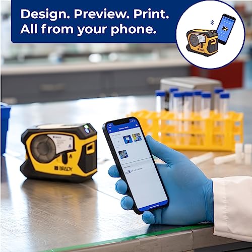 Brady M211 Portable Bluetooth Monochrome Label Printer, Yellow/Black - style: M211
