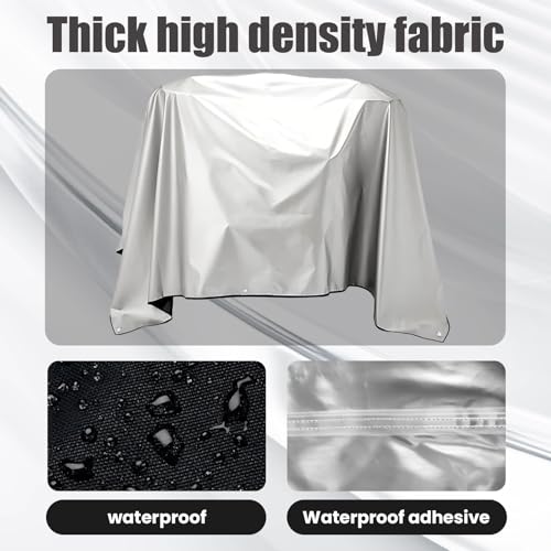 Jumbo Machine Cover, Breathable Rust-Proof, 72.83"x57.87", Silver/Black - size: 72.83inchx57.87inch