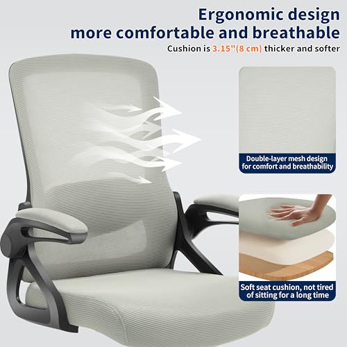 Ergonomic Office Chair Desk Chair with Adjustable Lumbar Support - color: Dark Gray
