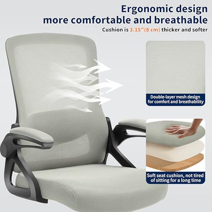 Ergonomic Office Chair Desk Chair with Adjustable Lumbar Support - color: Dark Gray