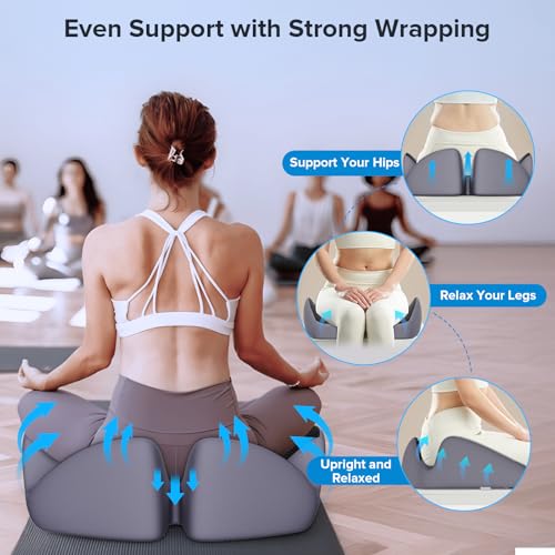 X-Large Coccyx Seat Cushion, U-Shaped Memory Foam for Office Chair | High-Density Memory Foam Helps Reduce Tailbone Pressure; Washable Mesh Cover, Anti-Slip Base for Office Chairs, Cars & Travel - size: 20.2*17.3*6.2