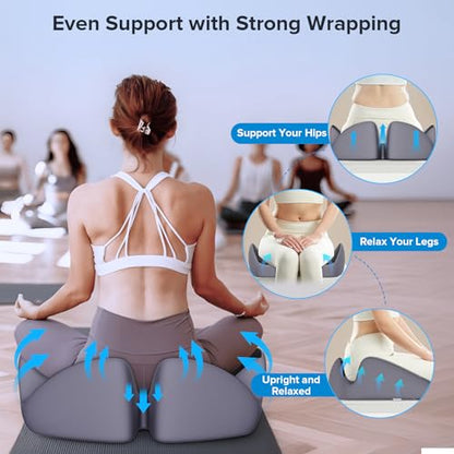 X-Large Coccyx Seat Cushion, U-Shaped Memory Foam for Office Chair | High-Density Memory Foam Helps Reduce Tailbone Pressure; Washable Mesh Cover, Anti-Slip Base for Office Chairs, Cars & Travel - size: 20.2*17.3*6.2