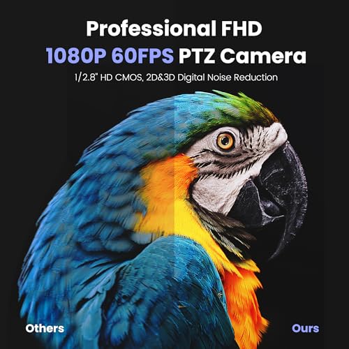 AI Auto Tracking NDI PTZ Camera 3G-SDI/USB3.0/HDMI/LAN IP PoE IP Live Streaming 20X Optical and 8X Digital Zoom Camera 1080P 60FPS for Church Services Worship Education Events vMix OBS YouTube - color: jet black