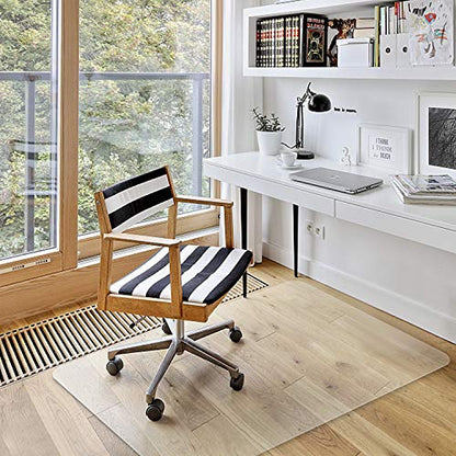 Azadx Office Chair Mat for Hard Floors 36 X 48 Clear PVC Hardwood Floor Mat | Durable Plastic Floor Protector for Home and Office use, Scratch-Resistant, Smooth Rolling (36" X 48" Rectangle) - size: 36" X 48" Rectangle