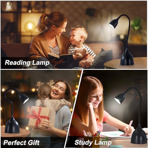 EJIAXIN Desk Lamp for Home Office, LED Reading Light, Black - color: Black