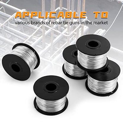 5pcs Rebar Tie Wire, 1/32" Diameter, 40" Length | high quality galvanized steel 40 "(110m) length, 1/32" (0.8mm) diameter