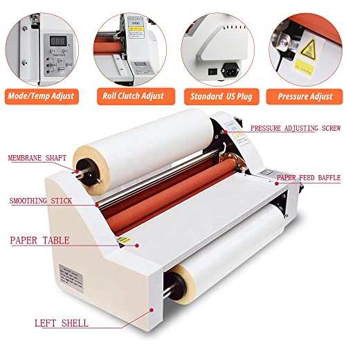 Laminator Machine with 17'' Laminating Film Roll,Hot Cold Laminating Machine Single/Dual Sided Thermal Laminating Machine for School Office Commercial Use 110V