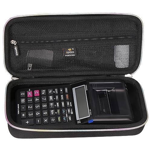 Aproca Case Compatible with Casio HR-10RC Mini Desktop Printing Calculator, Portable Storage Bag for Paper Rolls and Accessories (Case Only)