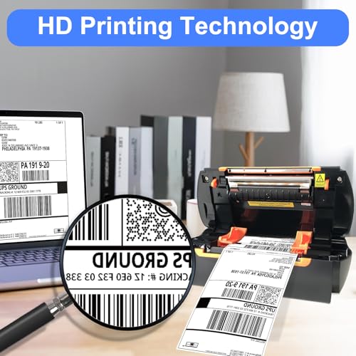 OausTect USB Thermal Label Printer, 1.57" - 4.3" Width Thermal Label for Shipping, Barcode, Receipts, Stickers, 150mm/sec High Speed Desktop Printer Compatible Windows, MAC