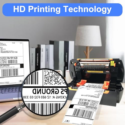 OausTect USB Thermal Label Printer, 1.57" - 4.3" Width Thermal Label for Shipping, Barcode, Receipts, Stickers, 150mm/sec High Speed Desktop Printer Compatible Windows, MAC