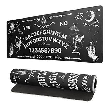 Mysterious Spirit Goth Gaming Mouse Pad 31.5x11.8 Inch Large Desk Mat Black Extended Pads Big Mousepad Non-Slip Rubber Base Keyboard Mat with Stitched Edges for Gaming Laptop Computer PC Desktop - color: Mysterious Spirit Goth