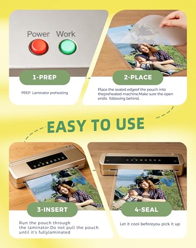 100 Pack Thermal Laminating Pouches 4.3x6.4Inches 5mil Laminating Sheets for Photo Card Documents, Clear Rounded Corner, Crystal Clear, Dry-Erase Friendly, Compatible with Laminators - size: 4.3x6.4"_5mil