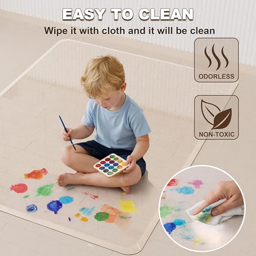 MESAILUP Beveled Edge Office Chair Mat for Carpet or Hardwood Floor-46”x55” - size: Beveled Edge-46"x55"