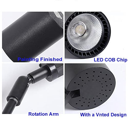 ikanta Painting Display Spotlights 24W 3 Temperature 3000K 4000K 6000K Swing Arm Lights Wall Mount Hardwired,Ceiling Mounted Picture Lights Spotlights for Accent Task Wall Art Exhibition