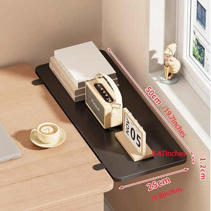 Desk Extender Tray, Punch-Free Clamp on 90° Foldable Keyboard Drawer Tray, Table Mount Armrest Shelf, Computer Elbow Arm Support (Black, 19.7"*9.8"*0.5"/50cm*25cm*1.2cm) - color: Black, size: 19.7"*9.8"*0.5"/50cm*25cm*1.2cm