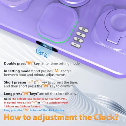 Wireless Charging Station for Apple Devices, Only for Apple Watch Charging - color: Purple