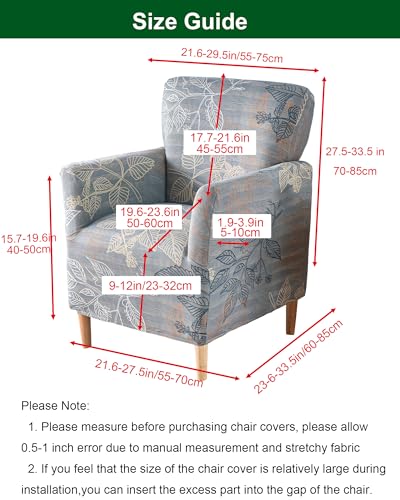 CRFATOP Accent Chair Cover, Stretch Armchair Slipcover for Living Room - color: Color A03