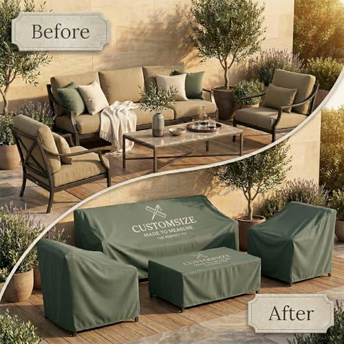 Custom Fit Home Dust Protection Cover - Made-to-Measure Dust Cover | Personalized Logo/Text for Patio Furniture, Equipment, Treadmills, Appliances, Outdoor Air Conditioners (Home Dust Cover) - color: Home Dust Cover