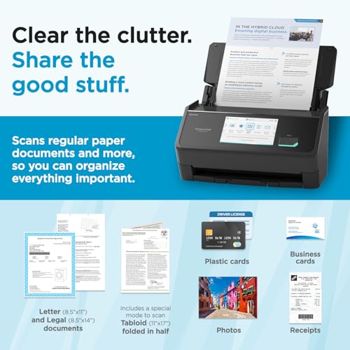 ScanSnap iX2500 Wireless or USB High-Speed Document Scanner, Black - color: ScanSnap iX2500 Black