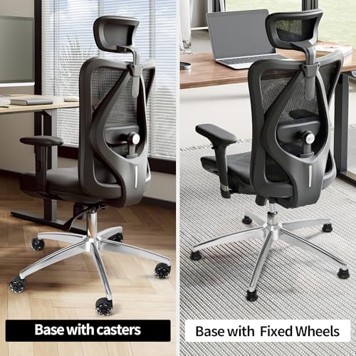 Office Gaming Chair Metal Base Replacement Part with 5 Wheels 5 Bell Glides - color: Silver