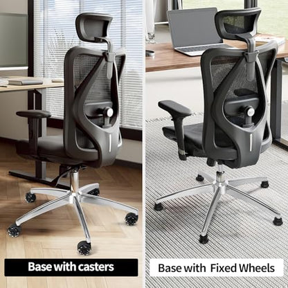 Office Gaming Chair Metal Base Replacement Part with 5 Wheels 5 Bell Glides - color: Silver