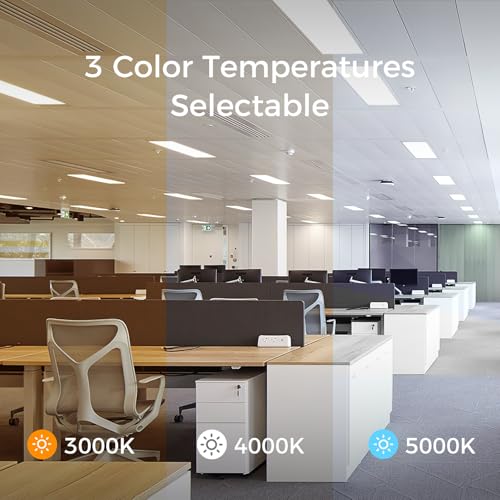 8 Pack 1x4 LED Flat Panel Light for Drop Ceiling, 0-10V Dimmable | 20-30-40W Selectable, 3000K-4000K-5000K Switchable, 120-277V, 4400LM, ETL Listed - size: 1x4 FT- 8 Pack