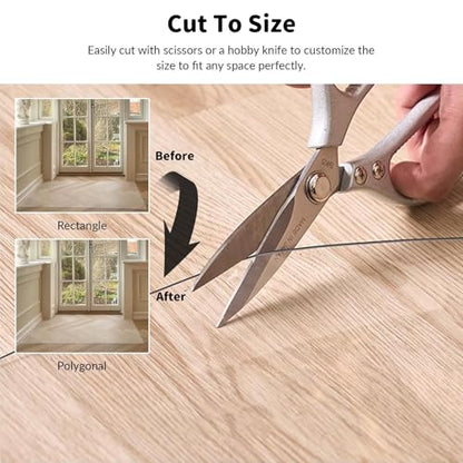Office Chair Mats for Hardwood Floor PVC Clear Chair Mat 22" 24" 28" 30" 32" 34" 36" 38" 40" 42" 44" 46" 48" 50" 52" 54" 60" Width 0.06" Thick Easy Rolling Desk Chair Mat for Bedroom(16X48 in) - size: 16X48 in