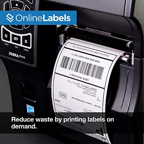 OnlineLabels 4" x 6" Thermal Transfer Labels - 1" Core - 4 Roll - size: 4 Rolls