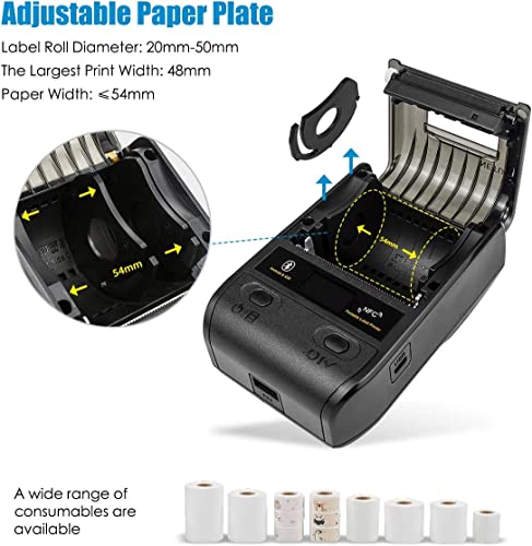 NETUM Label Maker - Bluetooth Thermal Label Printer Portable Barcode Printer Apply to Clothing, Jewelry, Retail, Mailing, Barcode, Compatible for Android & iOS System