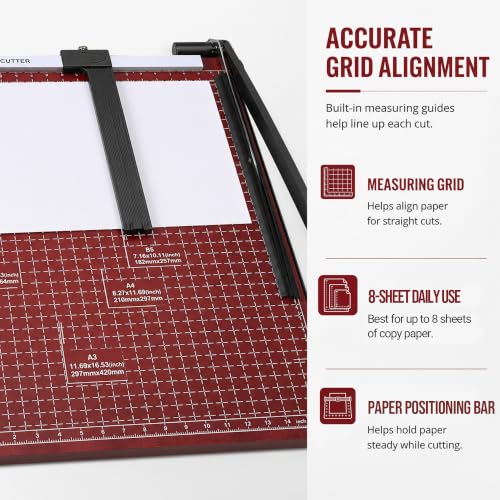 18-Inch Guillotine Paper Cutter with Safety Lock