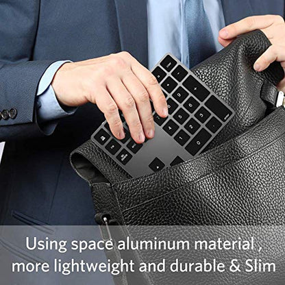 JOYEKY Wireless Number Pad Bluetooth Numeric Keypad for Laptop | Number Pad for Laptop,USB-C Rechargeable,34-Keys Bluetooth Numeric Keypad - size: L326