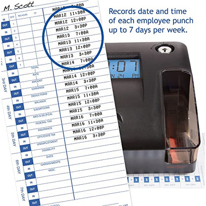 Pyramid Time Systems - 3600SSK1 Time Clock and Document Stamp - size: 5.8 x 6.8 Inch, style: Modern