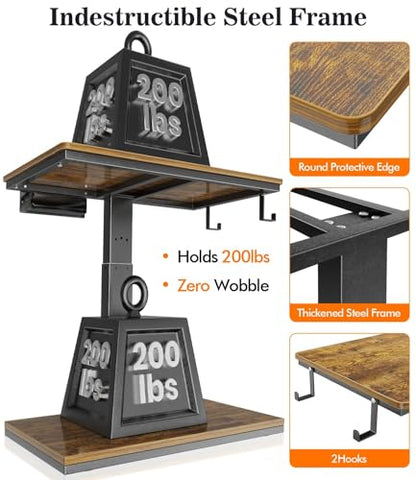 Computer Tower Stand with Charging Station & USB Ports