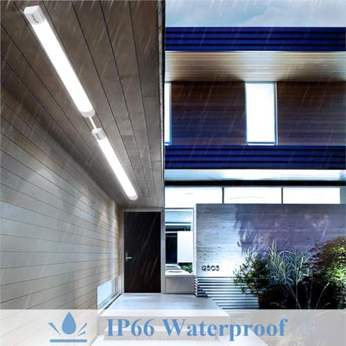 Airand Utility LED Shop Light Fixture 2FT with Plug, Linkable led Tube Light 5000K Under Cabinet Lighting,1800 LM LED Ceiling and Closet Light 18W, Corded Electric with ON/Off Switch - size: 2FT-1PCS