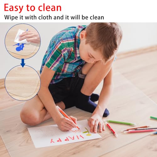 Kasepie Frosted Office Chair Mat for Hardwood Floors 30X48Inch, Stay in Place Plastic Computer Chair Mats for Rolling Office Chairs - color: Frosted 1.5mm Thick, size: 48" x 30" (Rectangular)